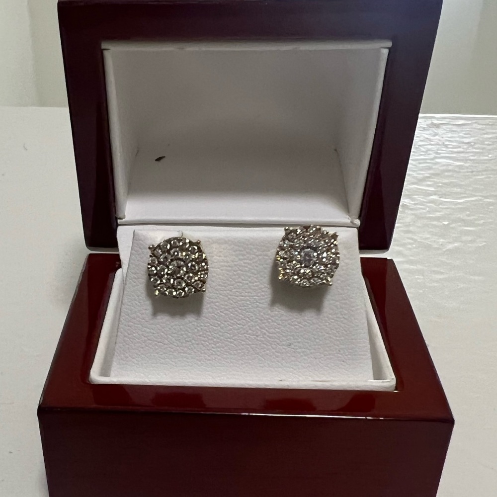 1ct total diamond earrings